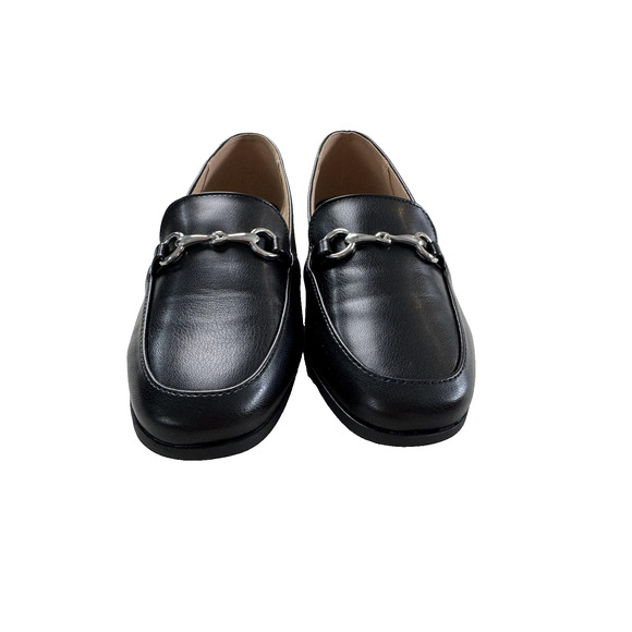 Journee Collection Lacie Shoes Womens Size 7 Black Slip On Loafers Moc Toe Bit - Picture 3 of 16